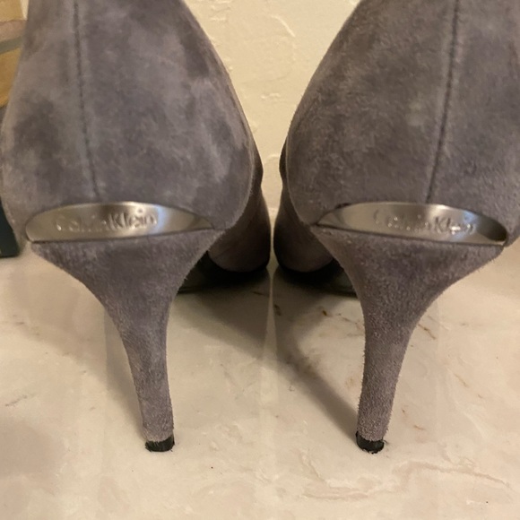 Calvin Klein Gray Suede Pumps - Picture 2 of 5